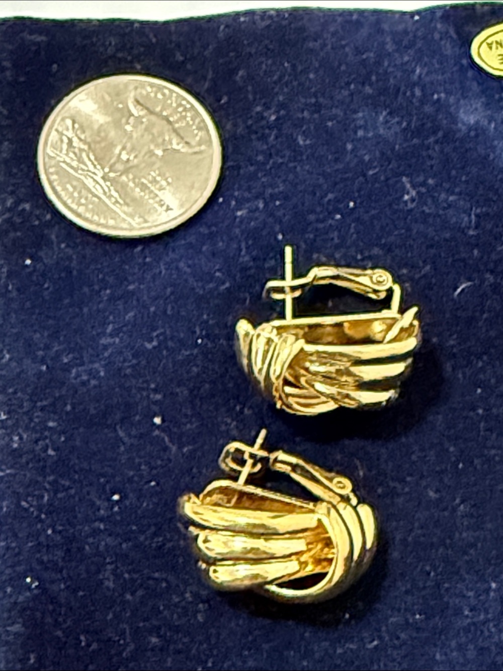 Vintage GIVENCHY Gold-Tone Knot Hoop Earrings - Women Jewelry
